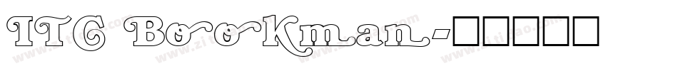 ITC Bookman字体转换